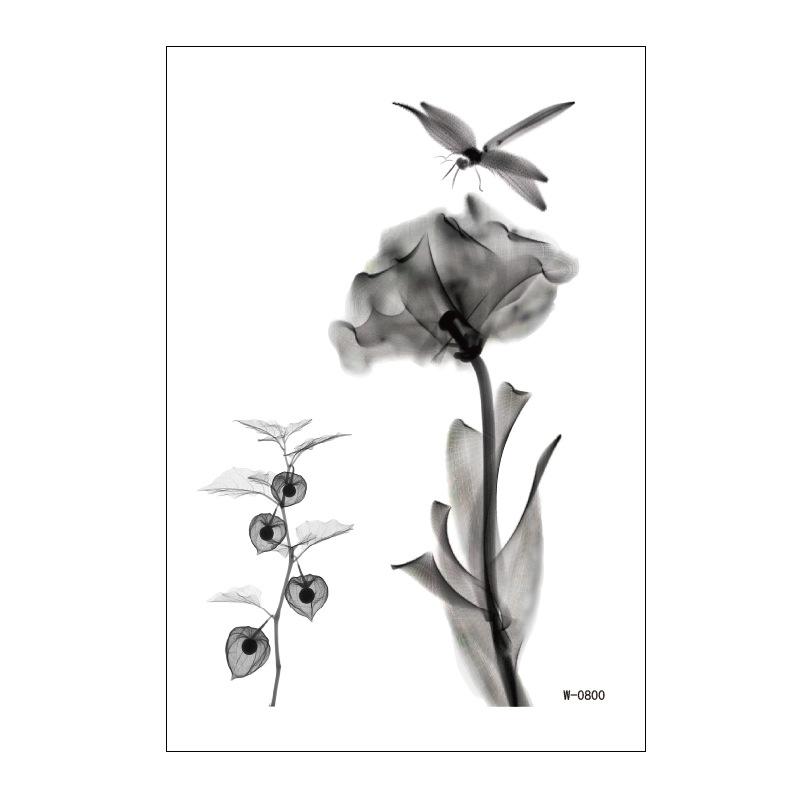 Tattoo Sticker Large Pattern Flower Arm Tattoo Sticker Ink Painting Water Transfer Waterproof Tattoo Sticker