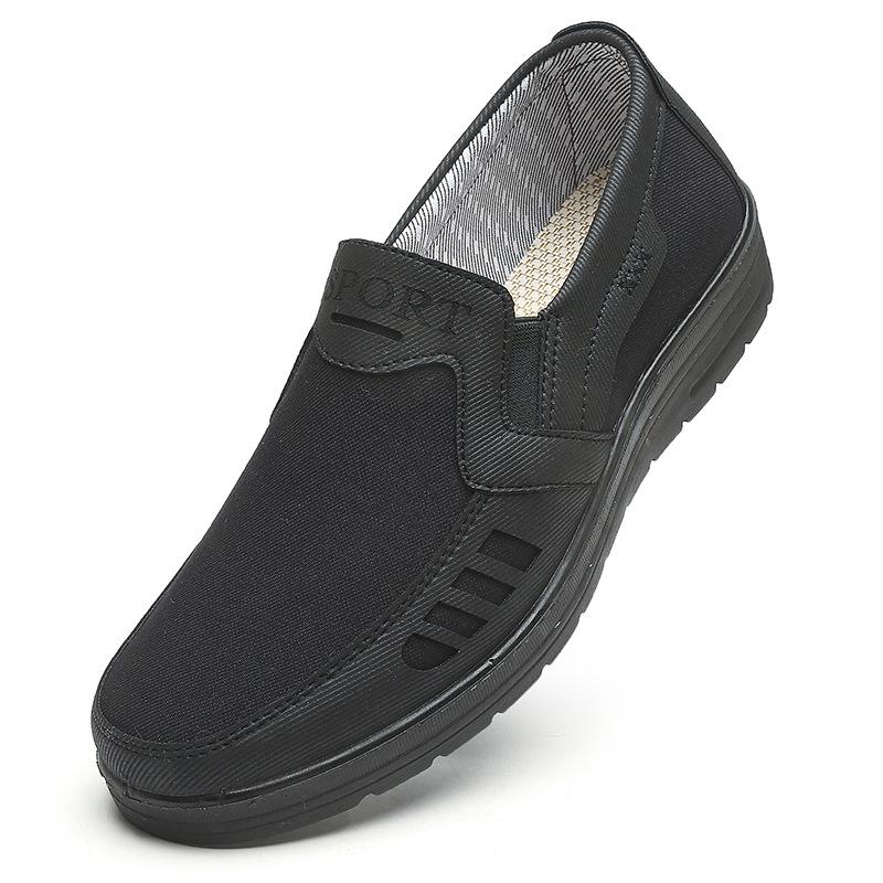 2025 ****** and autumn comfortable old ******* cloth shoes men's s**t-soled light work shoes one pedal middle-aged walking shoes dad shoes
