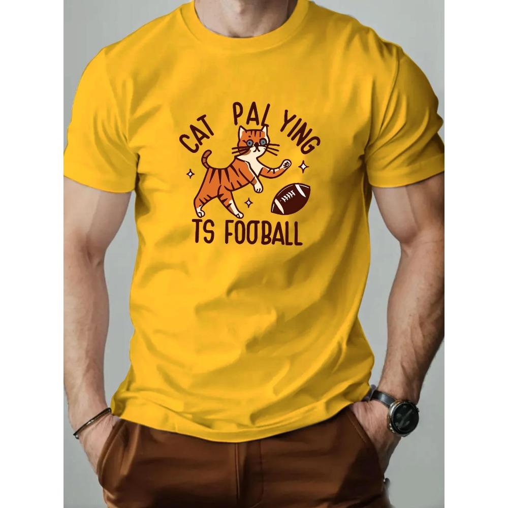 Men's T Shirt Cartoon Pattern Printed Summer Fashion Leisure Breathable Men Round Neck T-shirt High Quality Men's Clothing