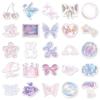 50 Colorful Dreamy Girly Stickers for Notebooks, Water Bottles, and Phones