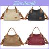 Canvas Tote Bag For Women With Zipper Pocket And Urban Style For Daily Use