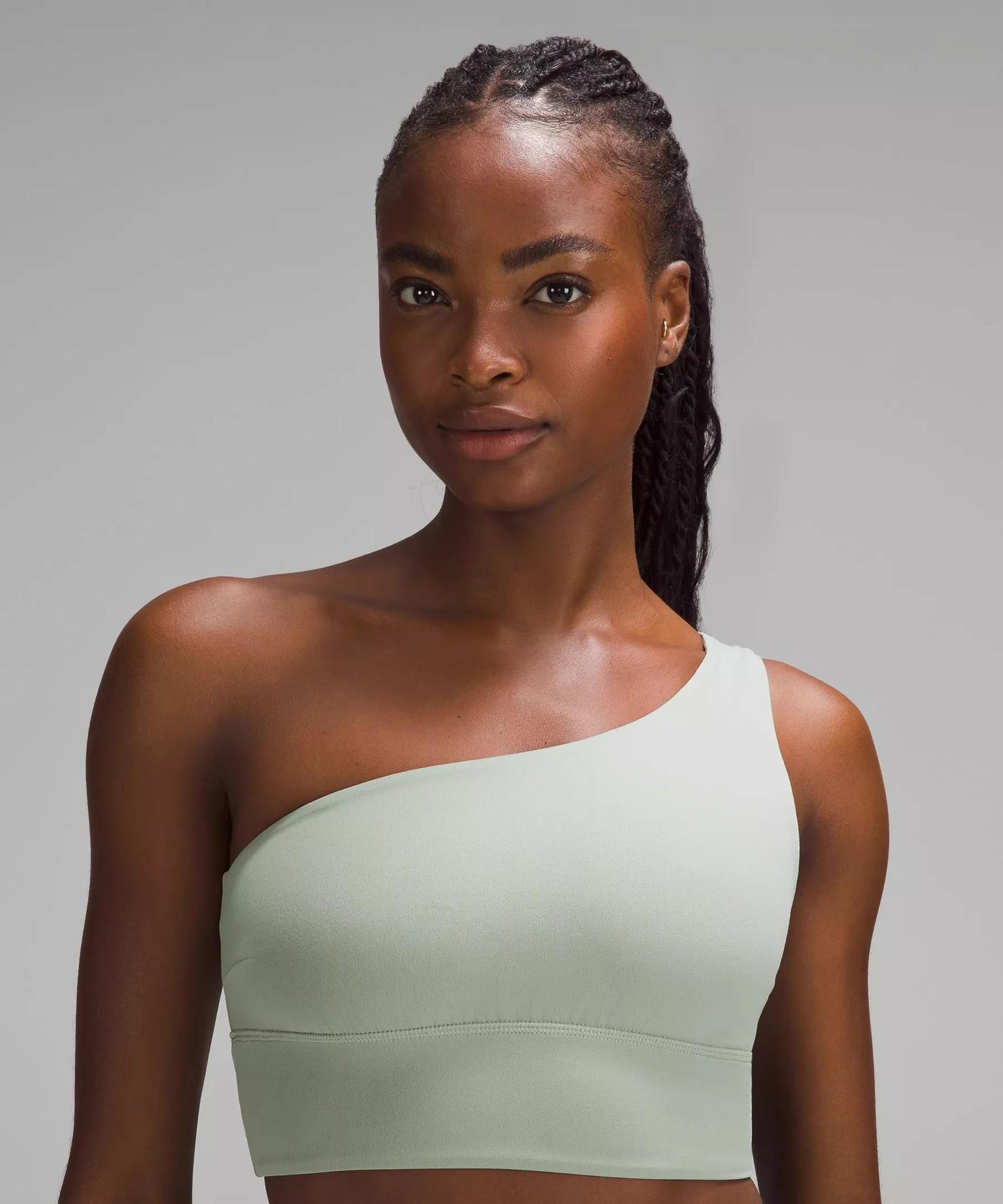 

Бесшовный бюстгальтер на одно плечо LULU и комплект шорт для йоги с высокой талией для женщин S