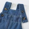 Cartoon Baby Denim Ärmelloser Overall - Niedlicher Krabbel-Romper für Frühling/Herbst