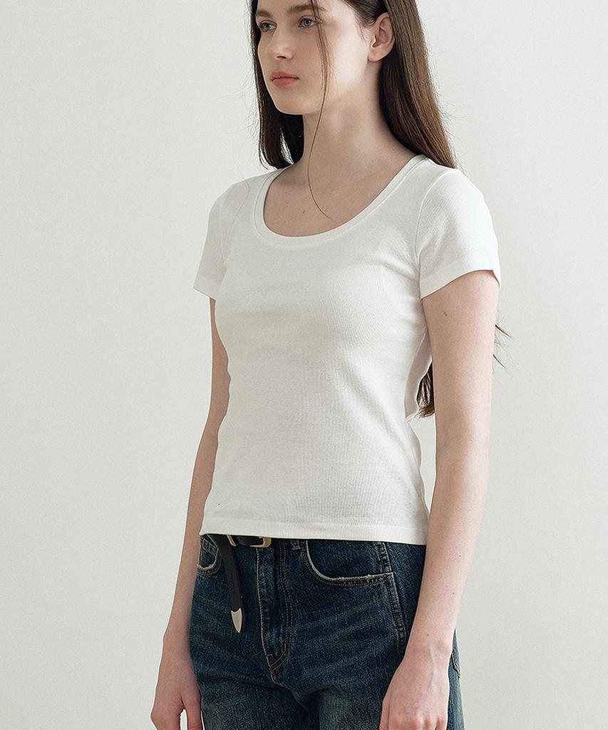 MAKE A TOAST Cotton Classic U-Neck T-Shirt (Ivory) Mbfsto026Iv