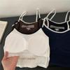 2024 Women's Slim Fit Letter Print Camisole: Sweet & Spicy Style with Chest Pad for Summer