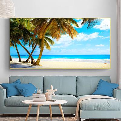 Landscape Tropical Sea Beach Palm Tree Canvas Painting Nature Cloud Posters And Prints Wall Art Pictures Home Decor No Frame