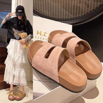 Sapatos de dedo com sola macia e sola grossa para mulheres, verão 2025, nova moda, para usar por cima, alta qualidade, sandálias de praia para usar por cima, mulheres