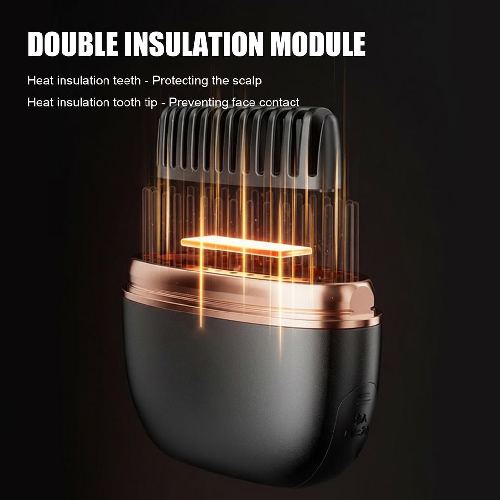 Mini Straightener Rechargeable Portable Hair Straightener Brush Anti-Scald Shell Cordless Charging Straighteners 3 Temp Settings