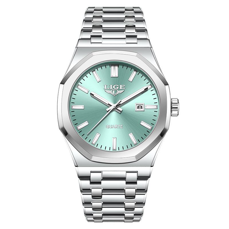 LIGE Men s High-End Multifunctional Waterproof Business Watch
