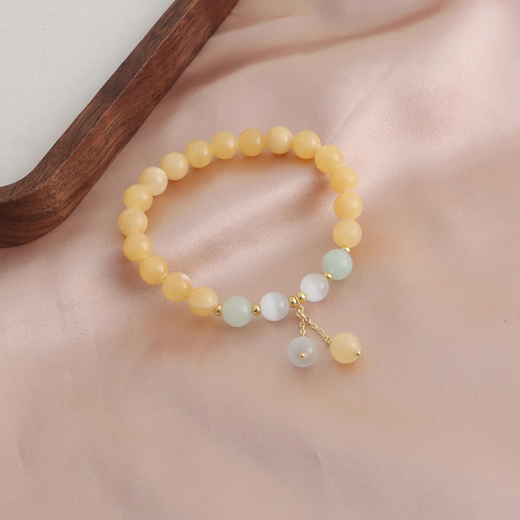 Bracelet Natural Stone Watermelon Tourmaline Rose Stone Xinjiang Jade Powder Crystal Bracelet Bracelet Girlfriend Dopamine