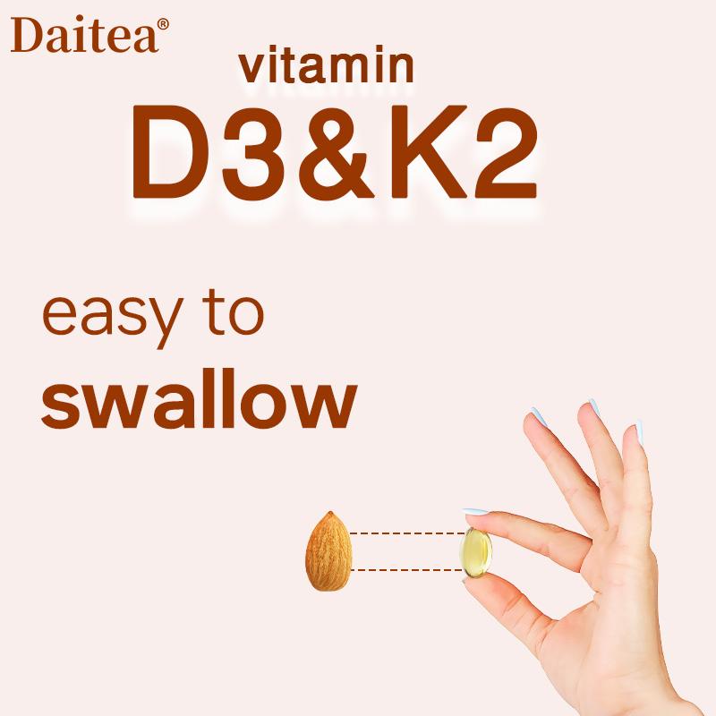 Vitamin D3 10000 IE + Vitamin K2 200 Mcg Nahrungsergänzungsmittel, 120 Weichkapseln pro Flasche