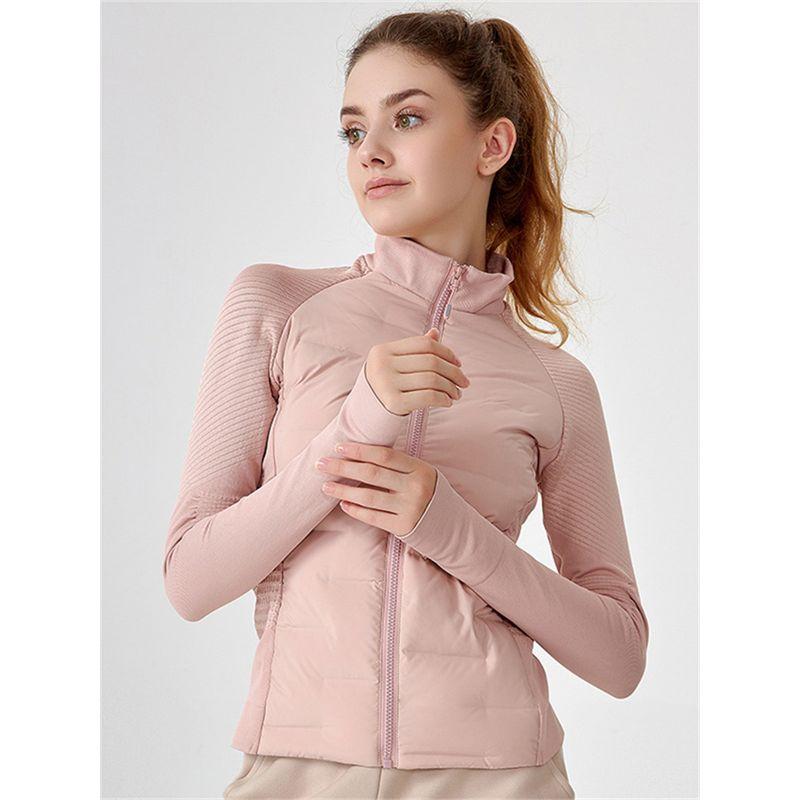 2025 Winter Outdoors Yoga Thin Lightweight Short Type Sports Down Jacket Female Goose Down Silm Outwear Running Tops Heattech