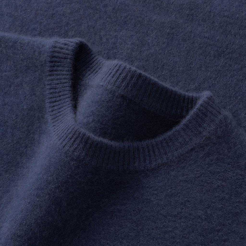 2025 A/W Men's Thick Cashmere Crew Neck Sweater for Business Casual Wear