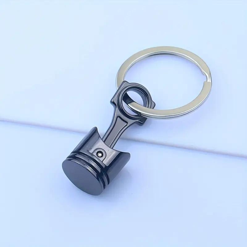 1 piece creative engine piston keychain car keychain pendant simple motorcycle piston pendant creative personality