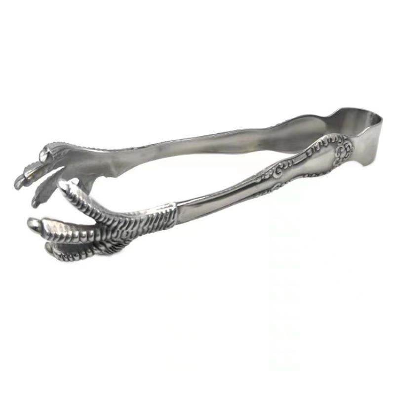 

Сервировочные щипцы из нержавеющей стали в форме когтя, щипцы для льда для ведерка для льда, забавные щипцы для сахара для кофе, чая, бара, кухни серебряный