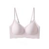 Shiny Strap Tank Top Bra, Cool Touch Lifting Foundation Breathable Modal Silk Seamless Women's Lingerie
