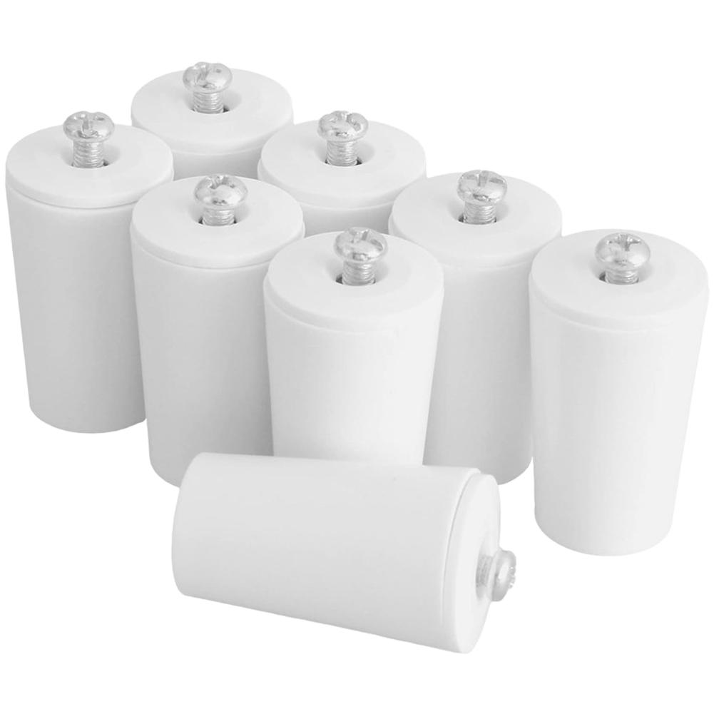 8 Stück 40mm Weißes Kunststoff-Rollladen-Stopperset Mit Schrauben Verhindert Übermäßiges Gleiten Für Fensterladen-Hardware-Zubehör
