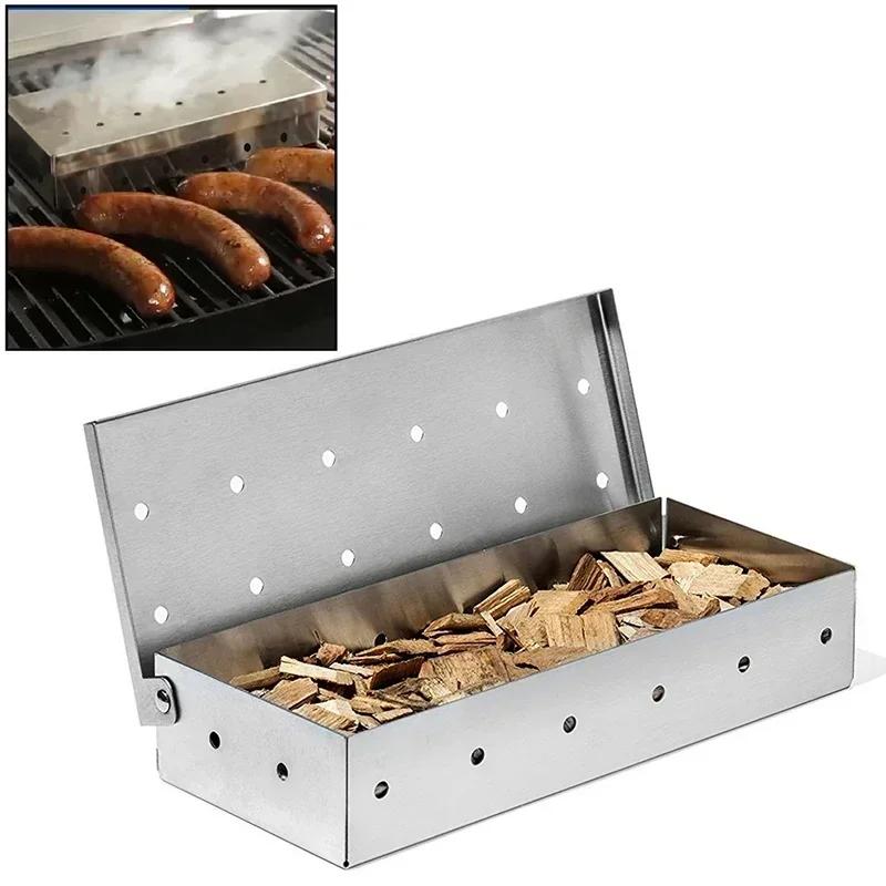 Räucherbox aus Edelstahl 2025 – Verleiht Gas- oder Holzkohlegrills rauchigen Barbecue-Geschmack
