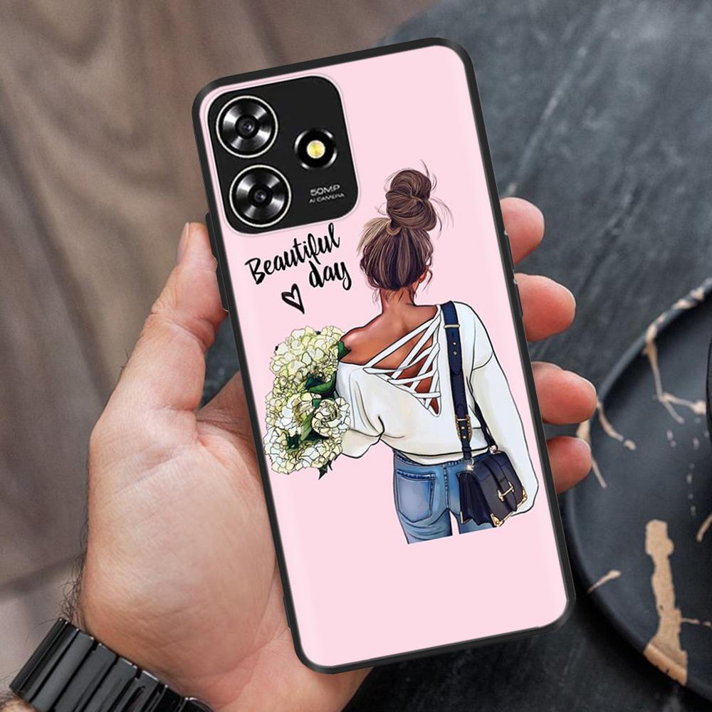 For ZTE Blade A73 Case Soft Black Silicone Bumper Phone Cover Funda For ZTE Blade A73 5G Cases For ZTE Blade A73 4G Fundas Coque