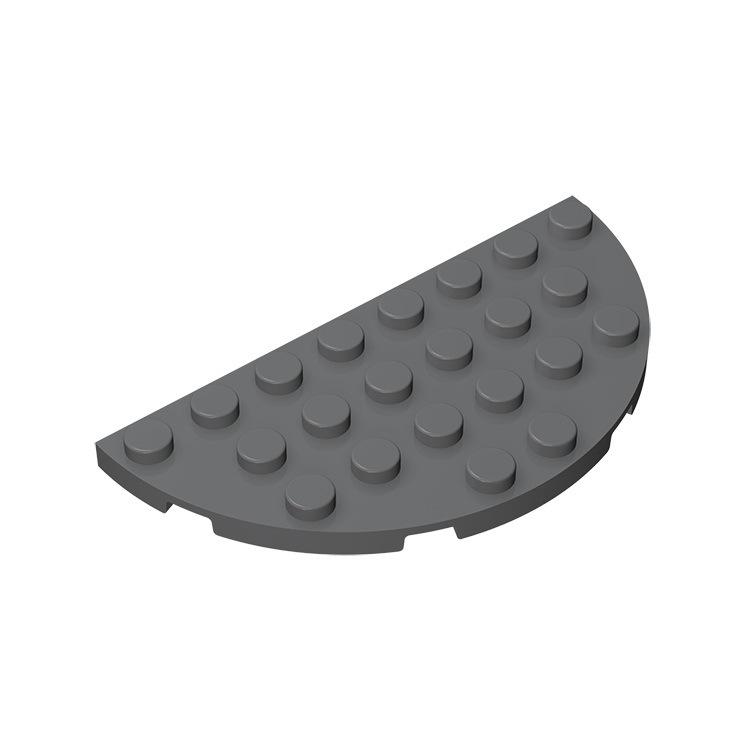 40pcs MOC Parts 22888 Plate Round Half Corner 4 x 8 Compatible Bricks DIY Assmble Building Blocks Particle Kid Brain Toy Gift