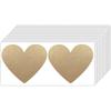 50-Pack Gold Heart Scratch Off Labels, Self-Adhesive Stickers, DIY Reward Cards