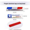 Naklejki z emblematami na tył do Peugeot 408, 508, 5008, 408X - Metalowa i aluminiowa dekoracja samochodu