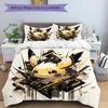 3pcs Pokémon Print Cover Set Ultra Soft, Breathable, and Comfortable Bedding with Stylish Design for Bedroom and Guest Room Decor 1 Cover and 2 M