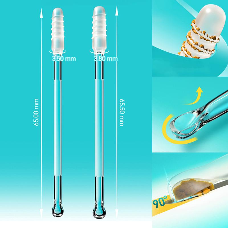 Double Headed Soft Silicone Earwax Removal Tool Reusable Ear Cleaner Pick for Adults And Kids Ear Wax Remover Ear Swabs