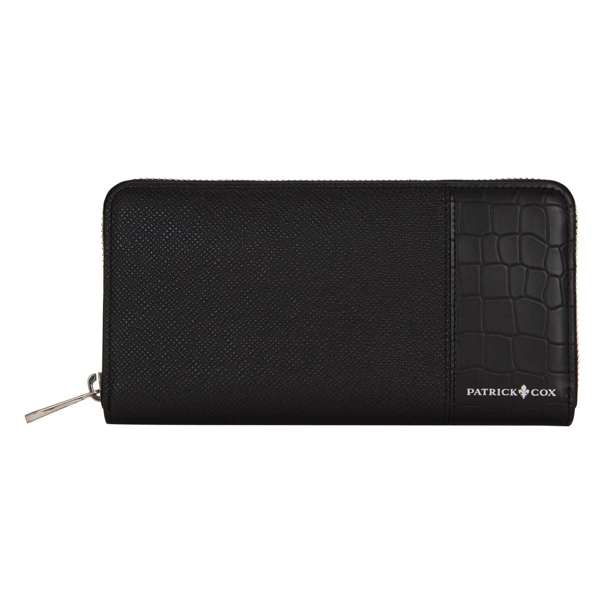 

Round Zipper Long Wallet Embossed Leather Combination PXMW0PT2 PATRICKCOX Bundle Holder Genuine Leather [Patrick Cox] [1A] Black/Black