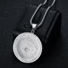 New Hip-Hop HIPHOP Jewelry Titanium Steel Gold-Plated Rhinestone Crown Three-Plant Pendant Necklace