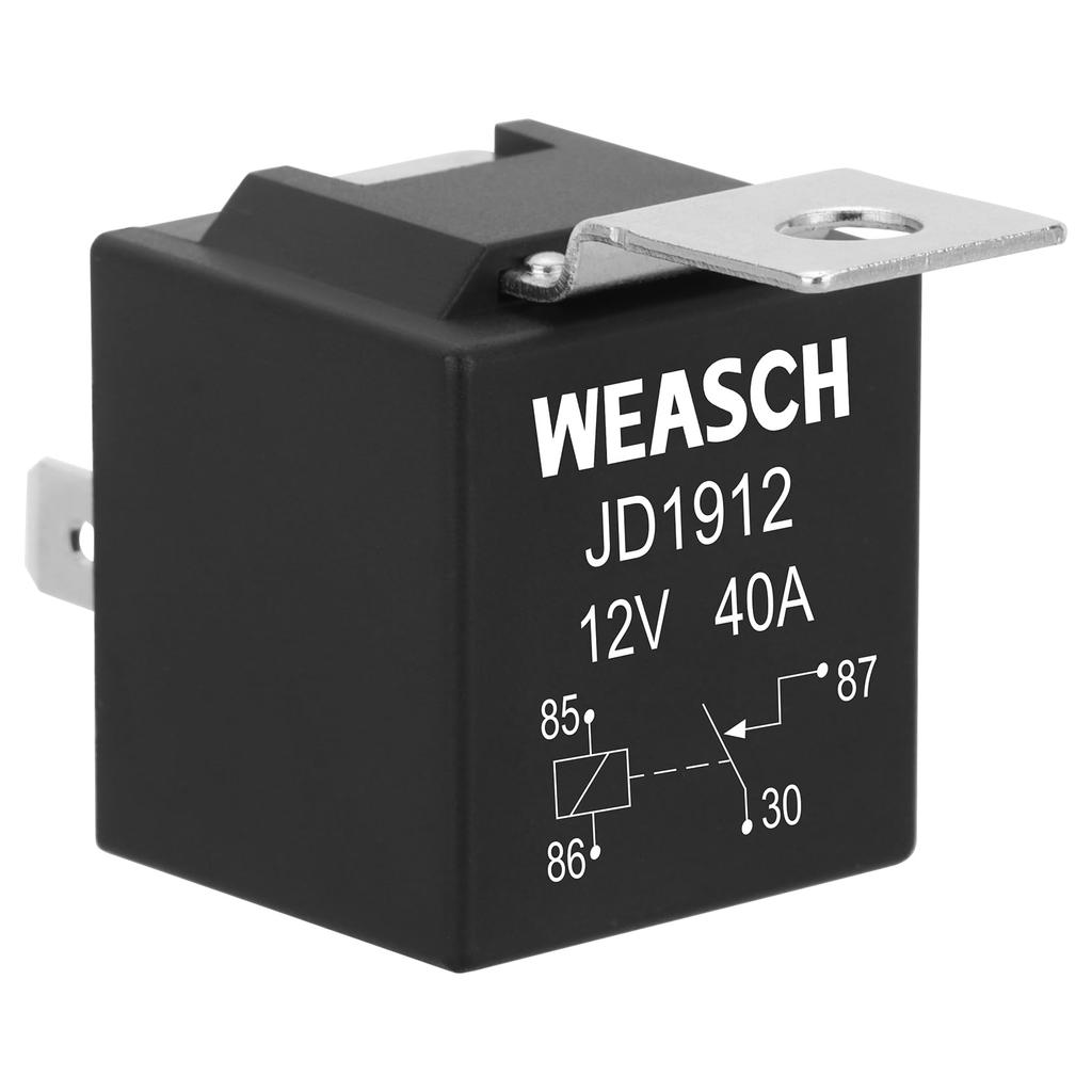 Weasch JD1912 Car Relay 40A 4 Pin SPST Auto Switch and Starter Waterproof