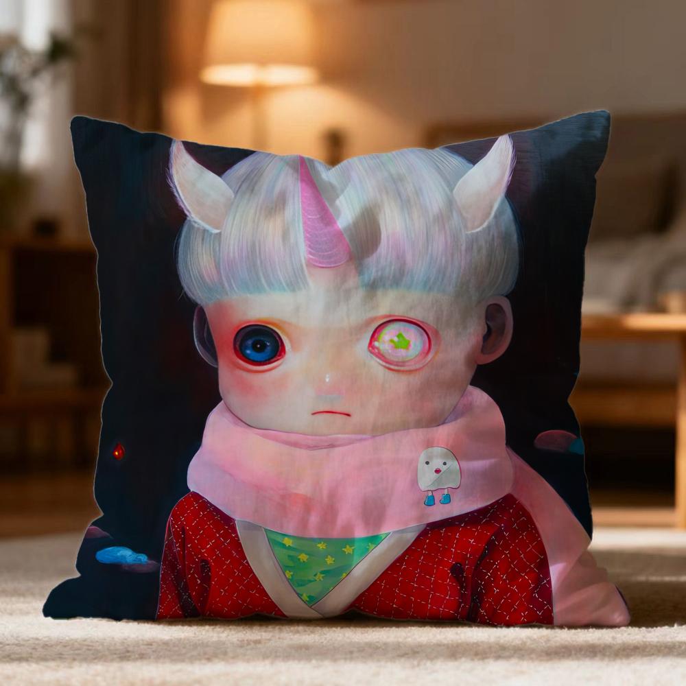 Popular HHikari Shimodaed Cushion Cover Soft Washable Pillow Case Multi-Scene for Couch Bed Travel Office Use