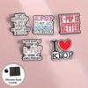 1pcs Creative KPOP Series Enamel Brooch, Fun Cartoon Music Enthusiast Lapel Pin, Hat Backpack Decoration Badge, Friend Jewelry Gift