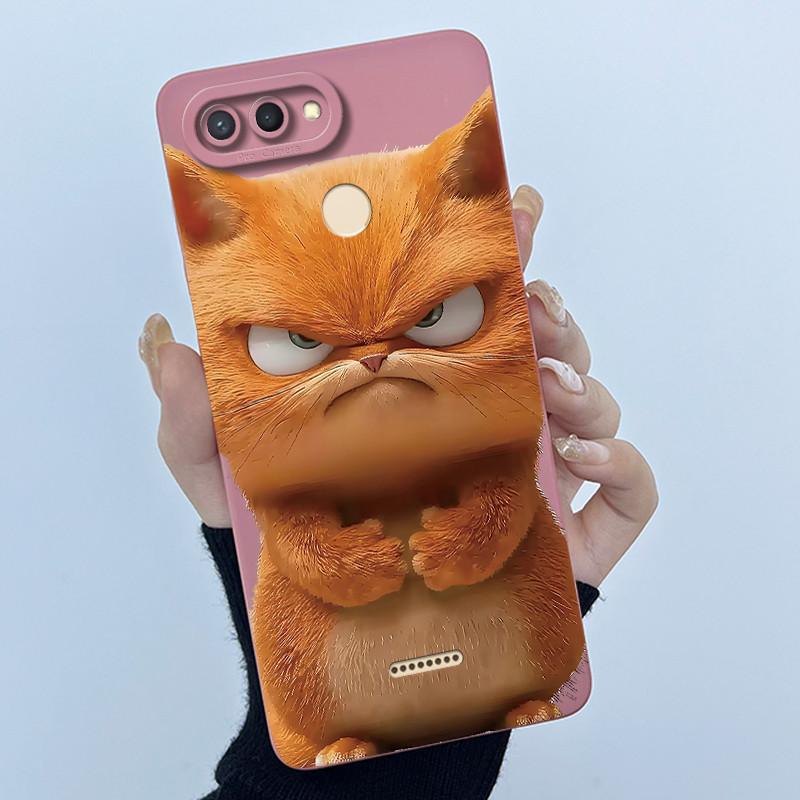 For Xiaomi Redmi 6 5 Plus 5A 4A 4X Case Advanced Sense Pretty Cartoon Flower Liquid Silicone Soft TPU Protective Back Cover Capa