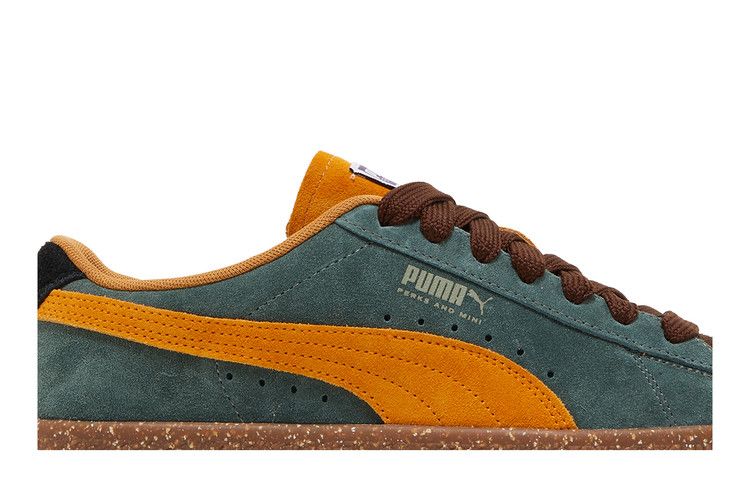 Men's Sneakers Puma Suede Vintage Perks and Mini Brown Dark Chocolate/Burnt Olive-Orange Brick-Balsam Green