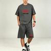 Herren T-Shirts Sets Schnelltrocknende Zweiteiler Kurzarm Oberteile Lockere Sportshorts