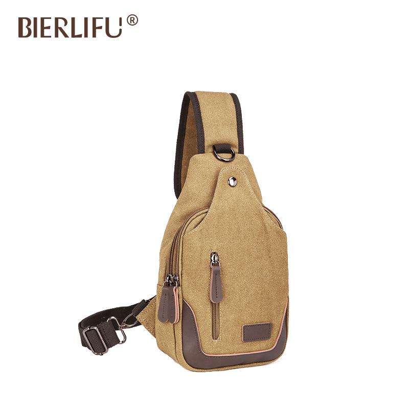 

European & American Men s Washed Canvas Single Shoulder Crossbody Chest Bag - Fashionable, Casual, Outdoor Sports & Cycling Accessory хакі