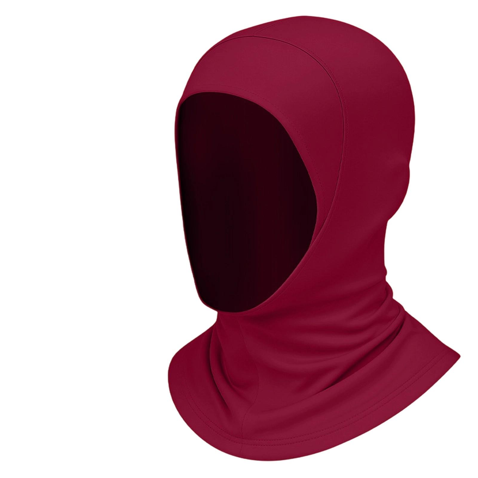 

Lightweight Stretchable Ice Silk Headscarf Hat Extended Neck Cover Breathable Thin Layer Protective Cap for Outdoor Activities and Daily Use one size красный