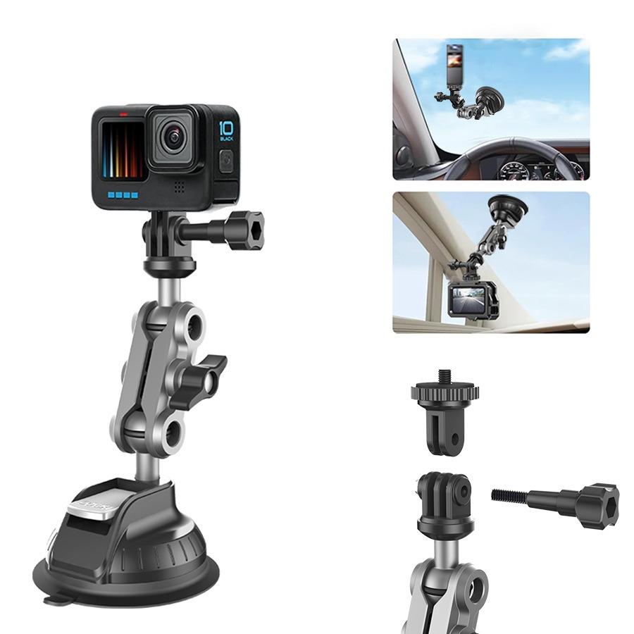 360-Degree Rotation Car Suction Mount - Stable Base for Insta360 ONE & Panoramic Action Cameras