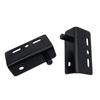2pcs Black/Silver Pivot Hinges Stainless Steel Upper Lower Hinge Clips Furniture Hinge  Wood Doors
