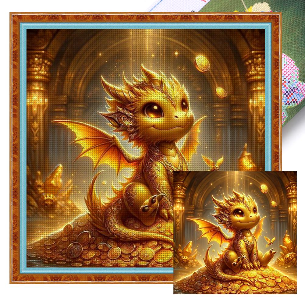 Cute Cat/Dog Full Embroidery Eco-cotton Thread 11CT Printed Cat Cross Stitch Kit Arts DIY Handmade Ornament Home Decor 40*40cm