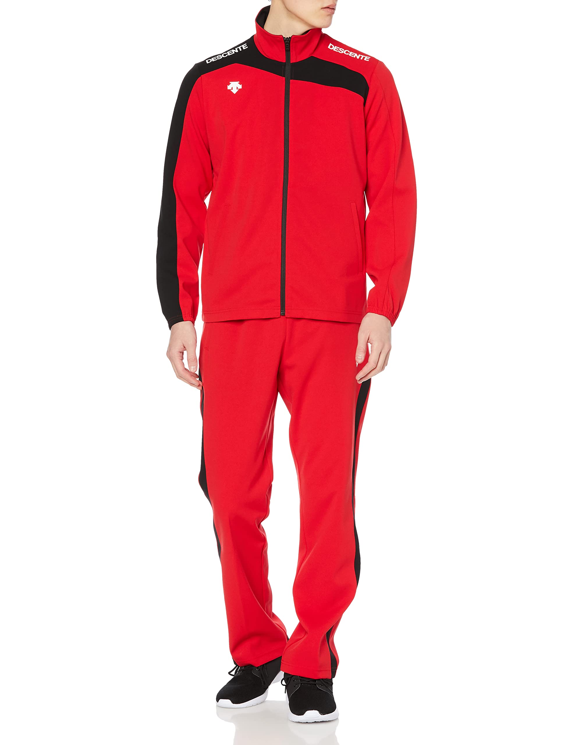 

DESCENTE Эластичная тренировочная футболка Размер S Мужская Комплект из 4 предметов, Влагоотводящая, Красный,