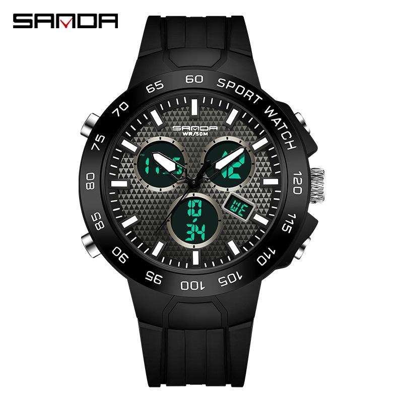 Sanda 3112 Youth Multifunctional Waterproof Luminous Watch for Boys  Girls