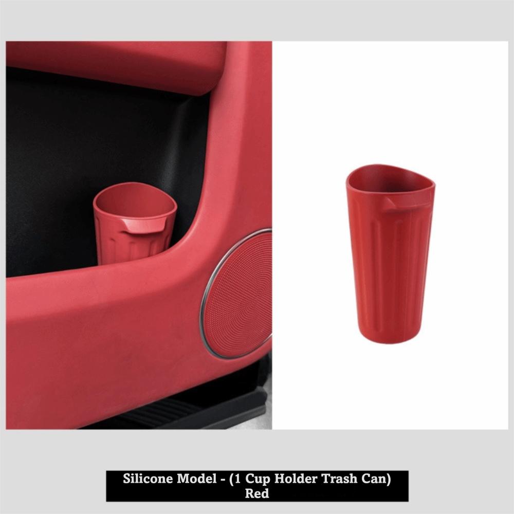 Silicone Car Cup Holder Anti-Slip Design Trash Bin Organizer  Car Interior Accessories