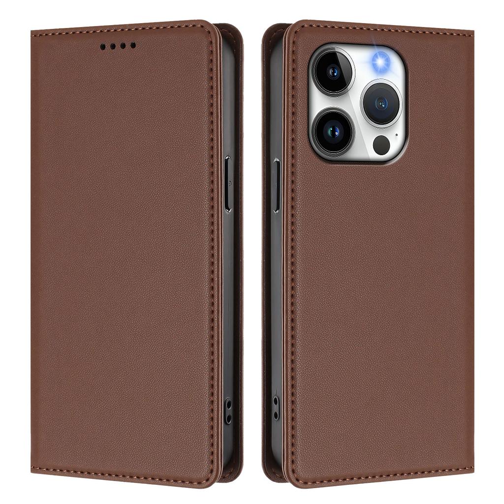 For iPhone 15 Pro Max/iPhone 15 Pro Leather Wallet Case Magnetic Closure RFID Blocking Phone Cover