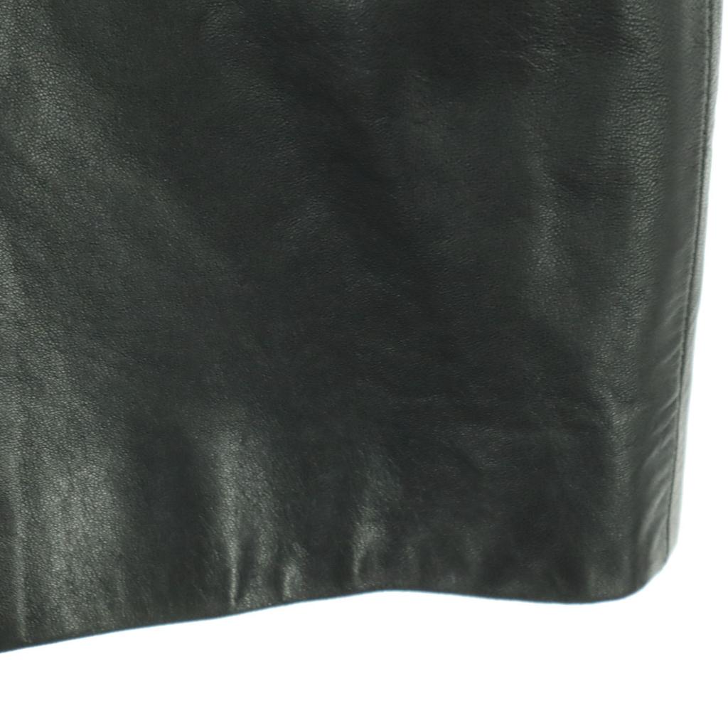 PINORECLUB Veste en cuir longue à manches longues double boutonnage 11 noir Hommes D'occasion