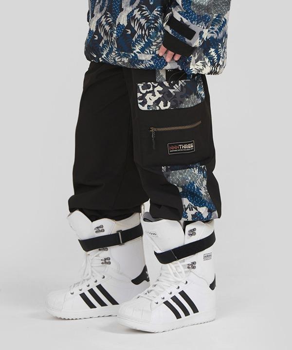 Ensseuli 2324 Nnn - 2Color Cago Standard -Pants -Black+Camo ( Unisex Snowboard Pants )