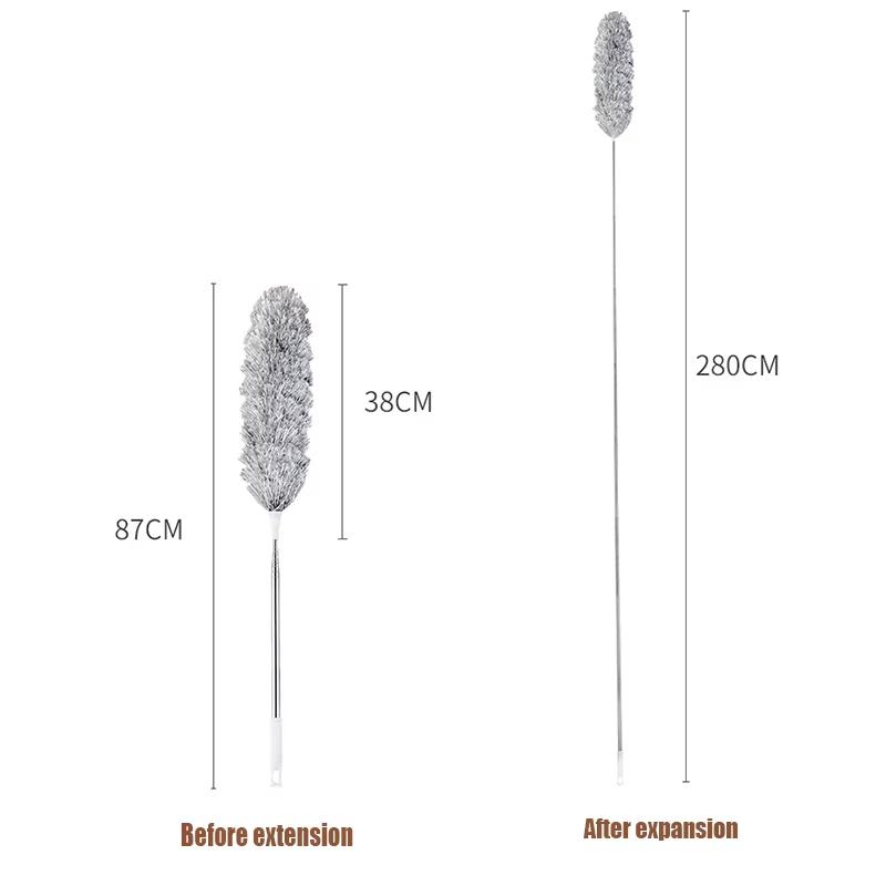 2.8-Meter Retractable long-Handled Fiber Duster For Household Cleaning And Dust Removal Electrostatic Dust Removal Set