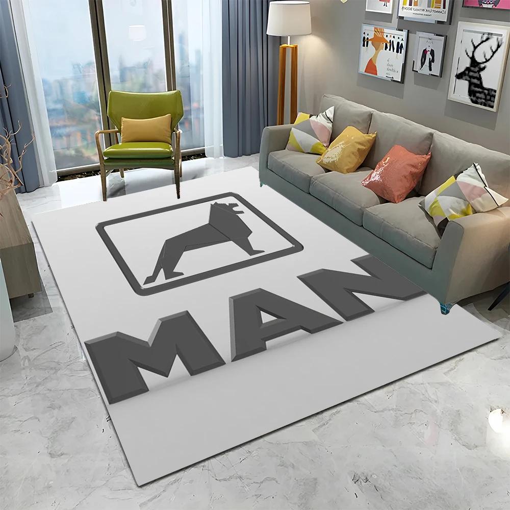 3D Printing Man Truck Logo Series HD Carpet Rug for Home Living Room Bedroom Sofa Doormat Decor,kids Area Rug Non-slip Floor Mat