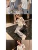 Women's Casual Summer Two-Piece Set: Wide-Leg Pants & Short Hooded Top - Plus Size, Loose, Trendy Style